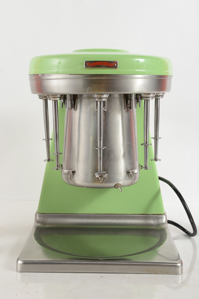 Five-Spindle Multimixer Milkshake Machine and Stainless Steel Cups