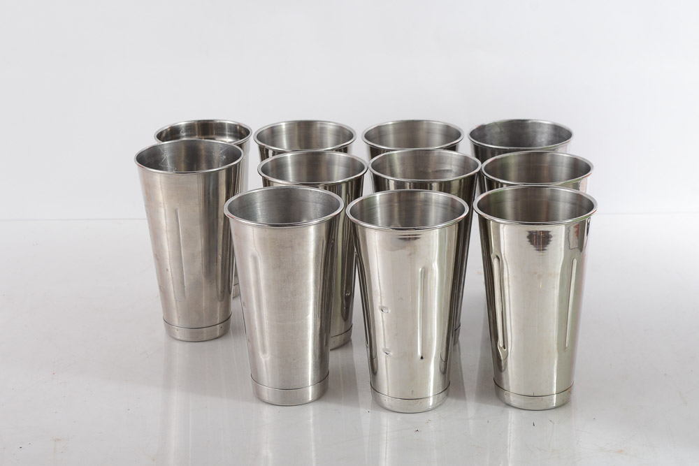 Five-Spindle Multimixer Milkshake Machine and Stainless Steel Cups