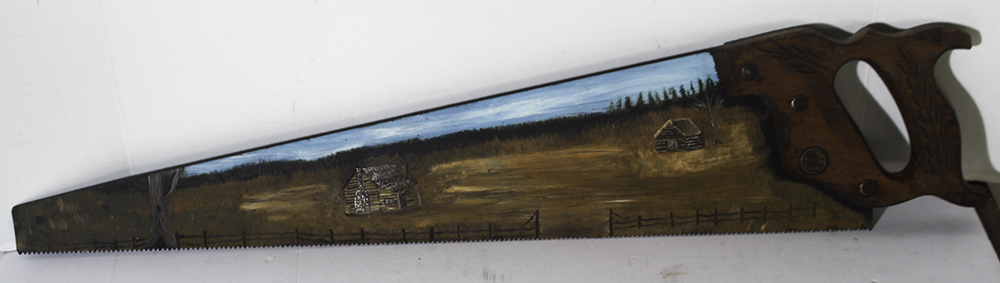 Hand-Painted Saw and Saw Blades