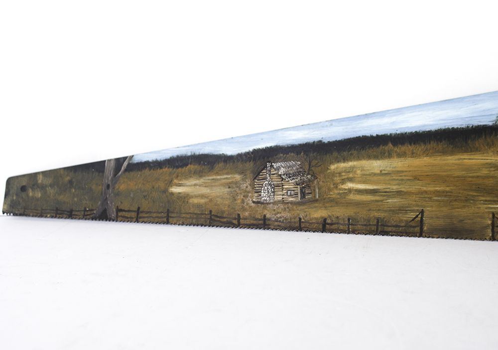 Hand-Painted Saw and Saw Blades