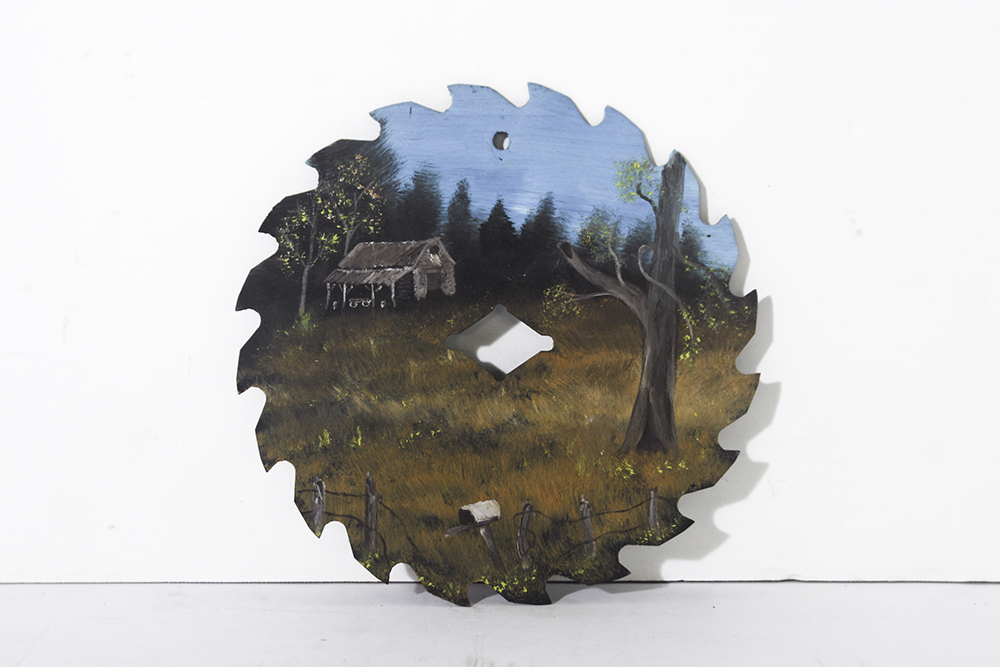 Hand-Painted Saw and Saw Blades