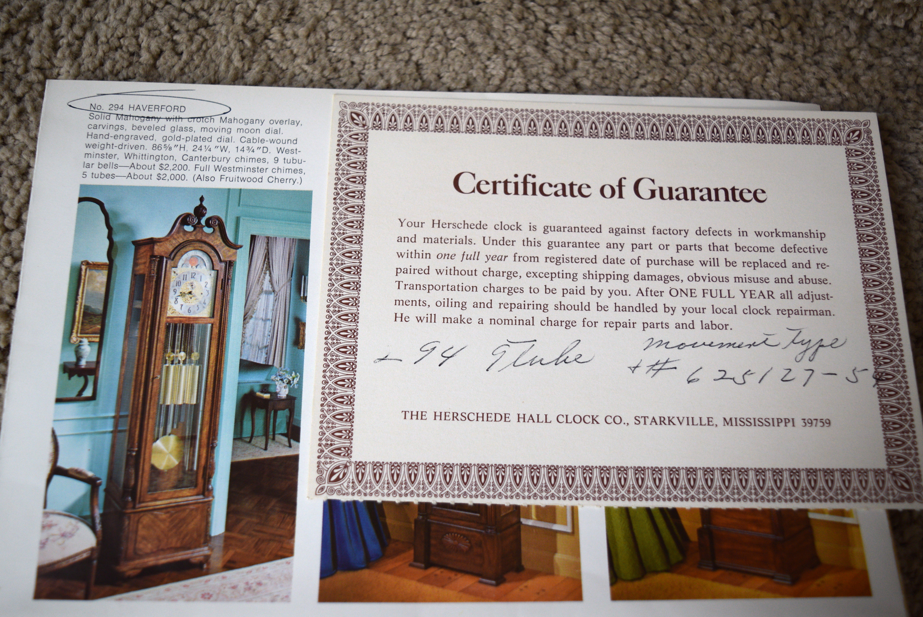 Herschede Grandfather Clock