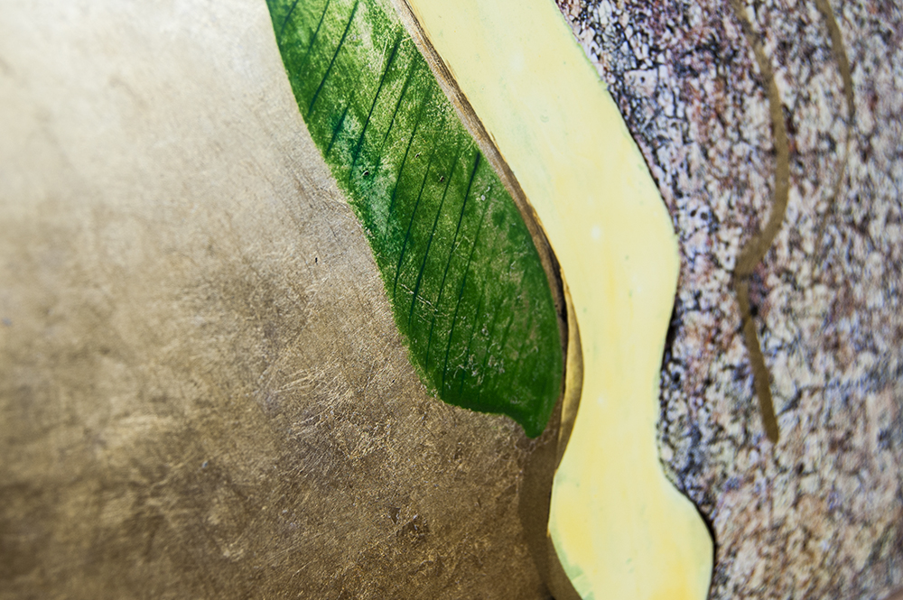 Dinh Quan "Mother and Daughter" Lacquer Painting