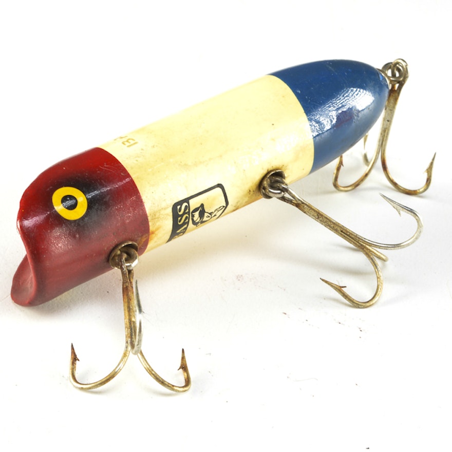 A Vintage Red, White, and Blue Bass-oreno Fishing Lure