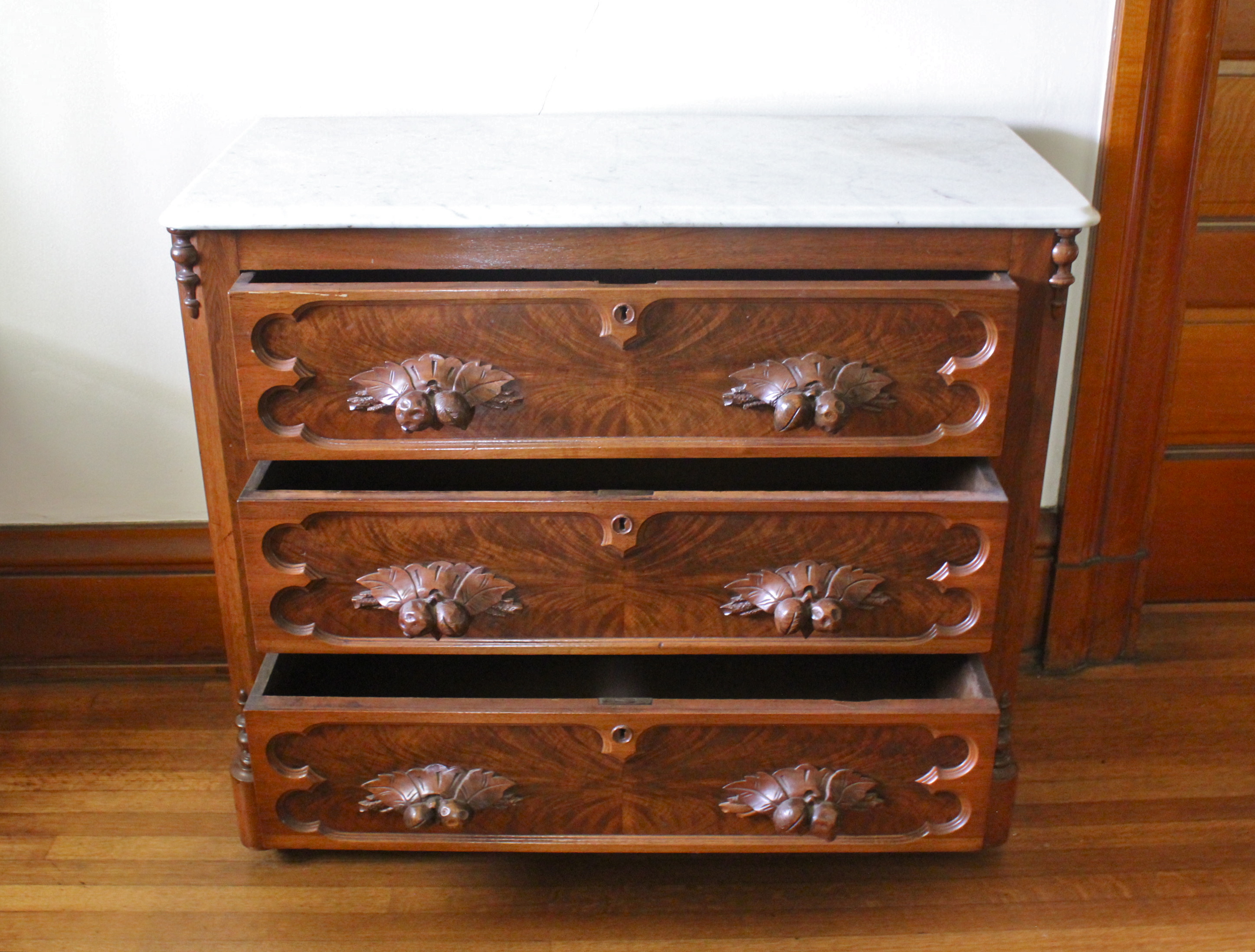 Chestnut Marble Top Server