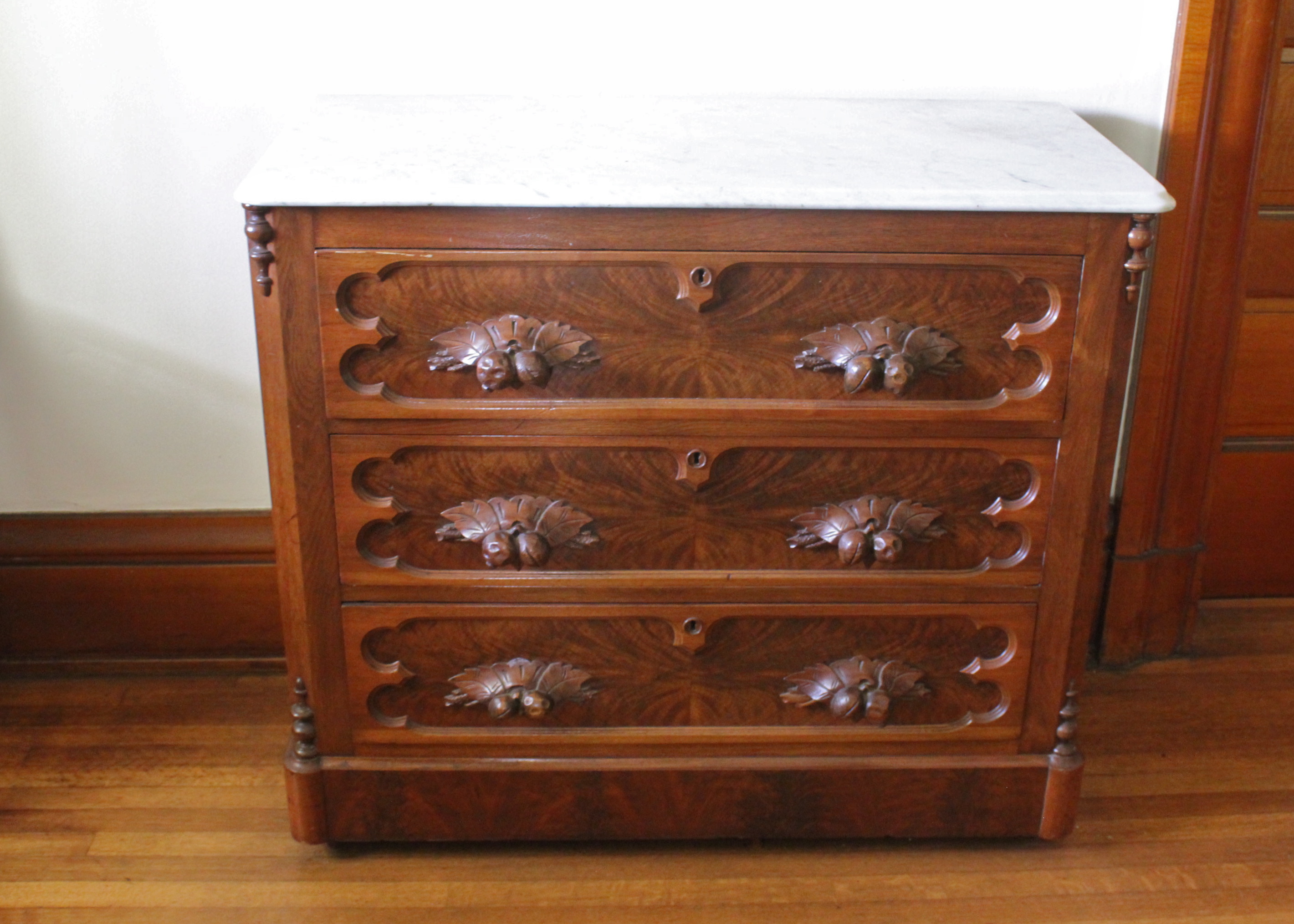 Chestnut Marble Top Server