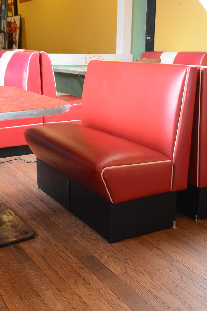Vintage Restaurant Booth With Table