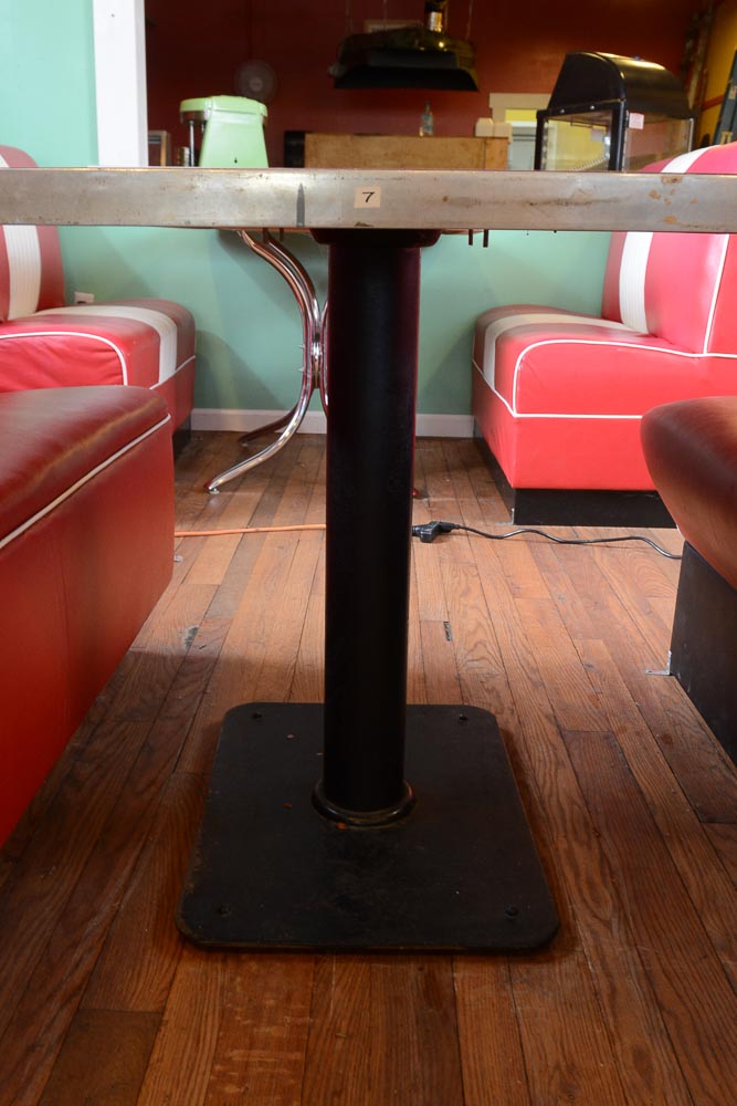 Vintage Restaurant Booth With Table
