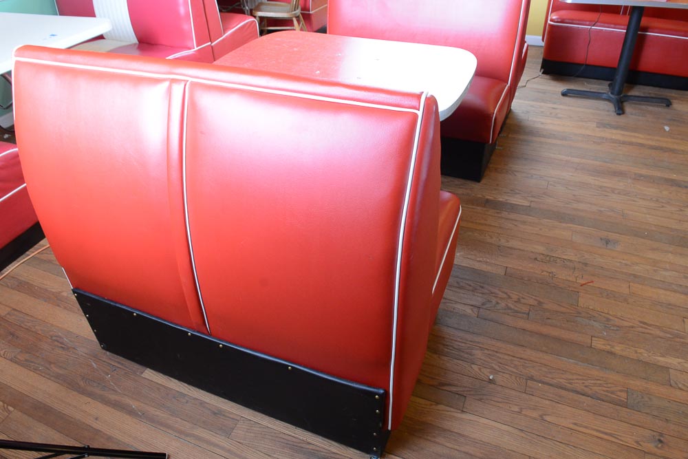 Vintage Restaurant Booth With Table