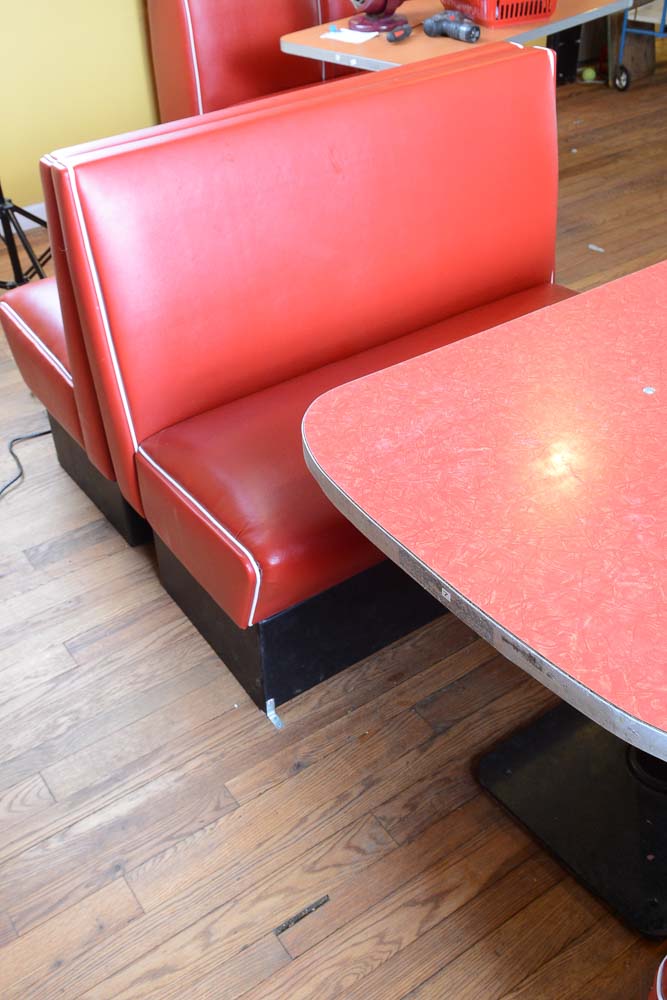Vintage Restaurant Booth With Table