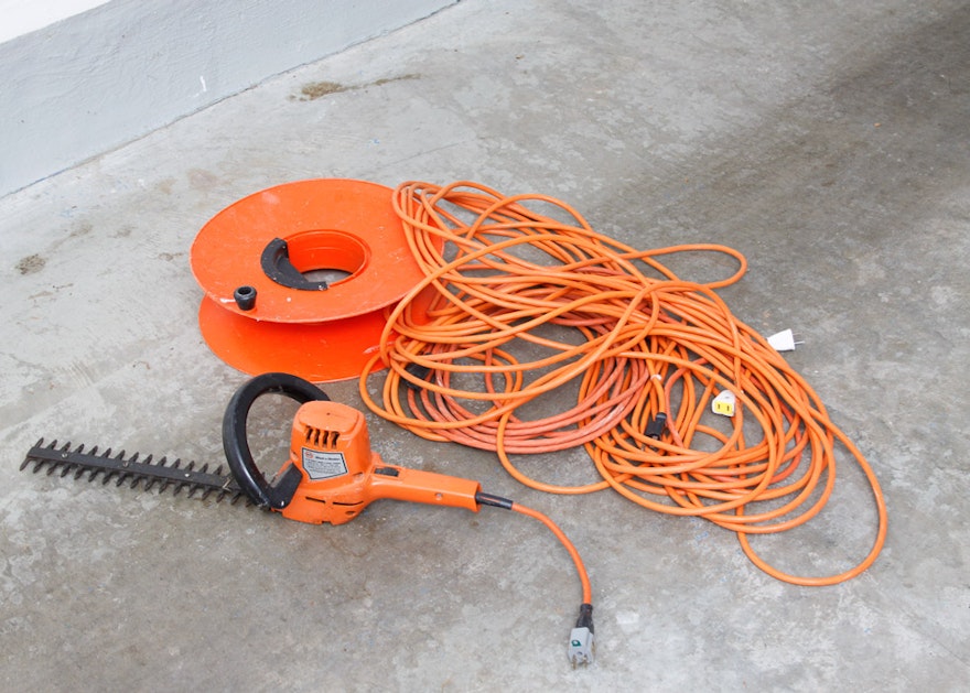 Black and Decker Hedge Trimmer and Extension Cord