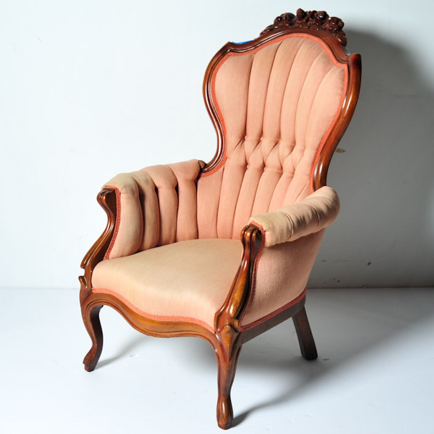 Antique Victorian Gentlemans Parlor Chair