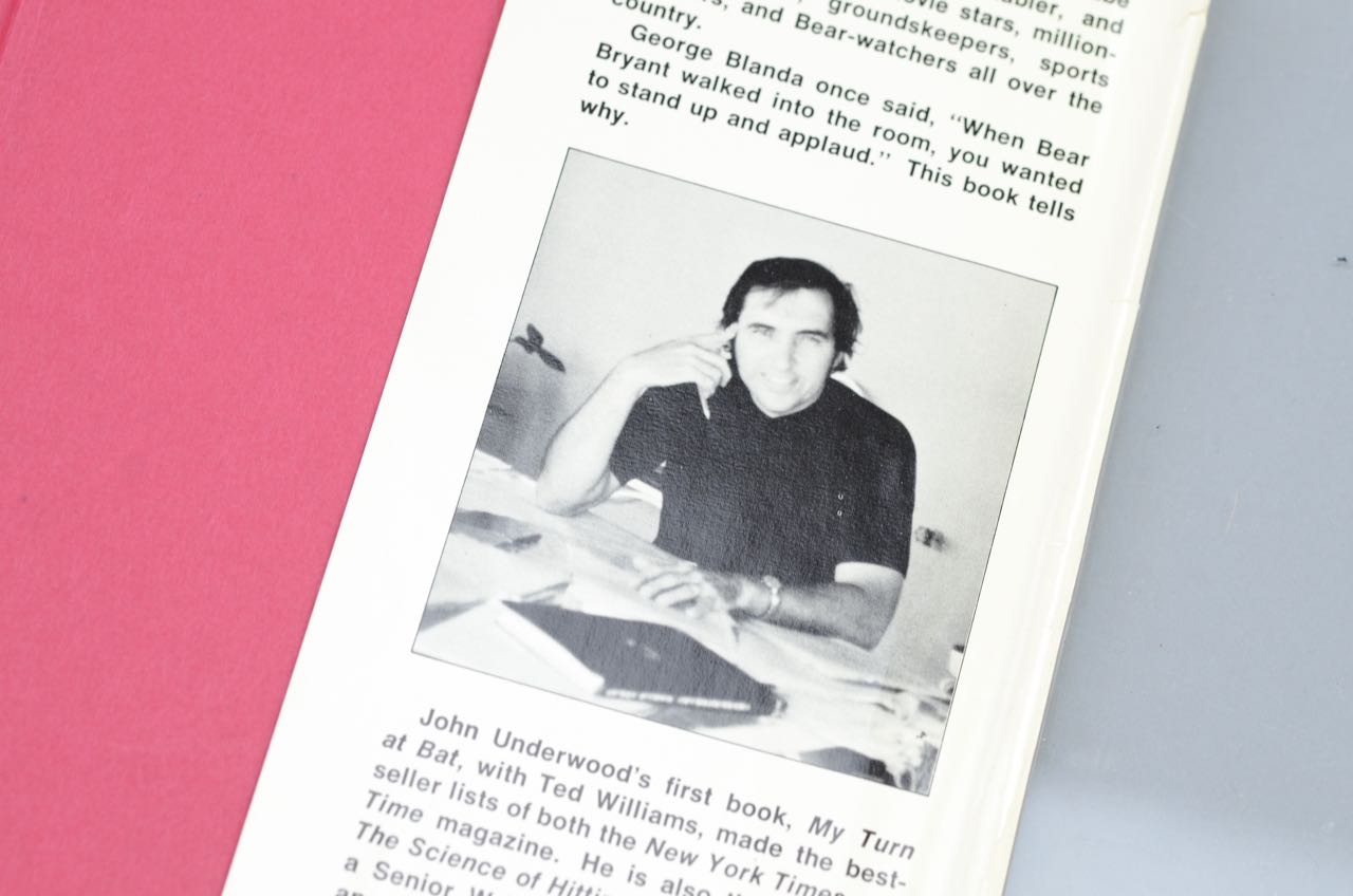 Signed Copy of "Bear" by Paul W. Bryant and John Underwood 1974