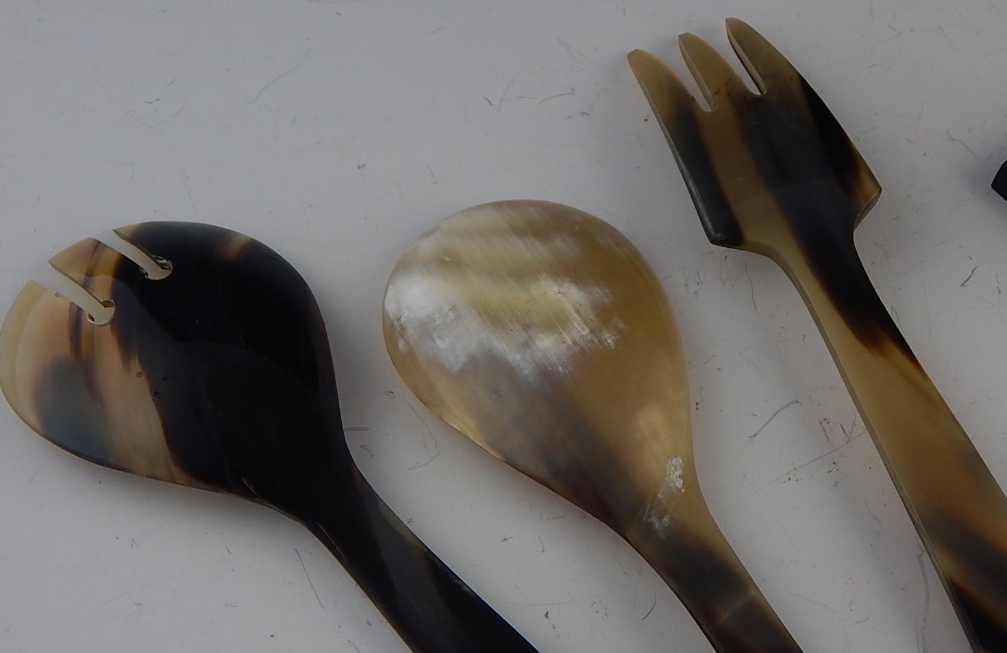 Tortoise Shell Style Utensils and Figurine