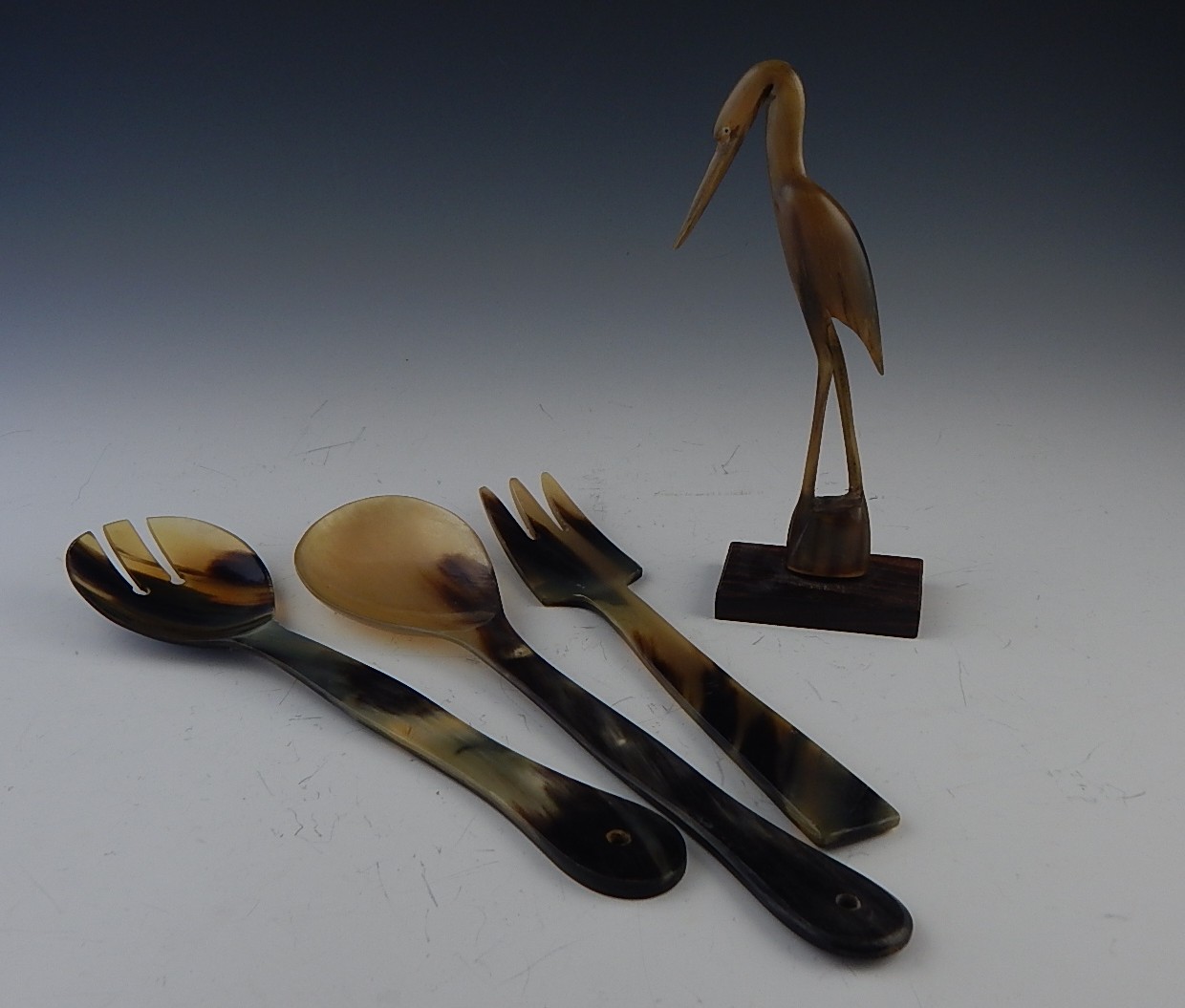 Tortoise Shell Style Utensils and Figurine