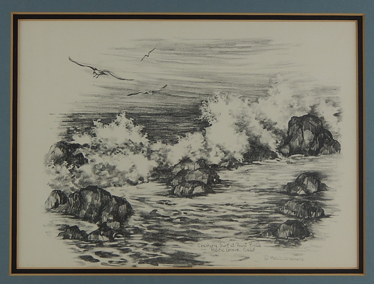 Framed Surf Print by Mary Lansdowne