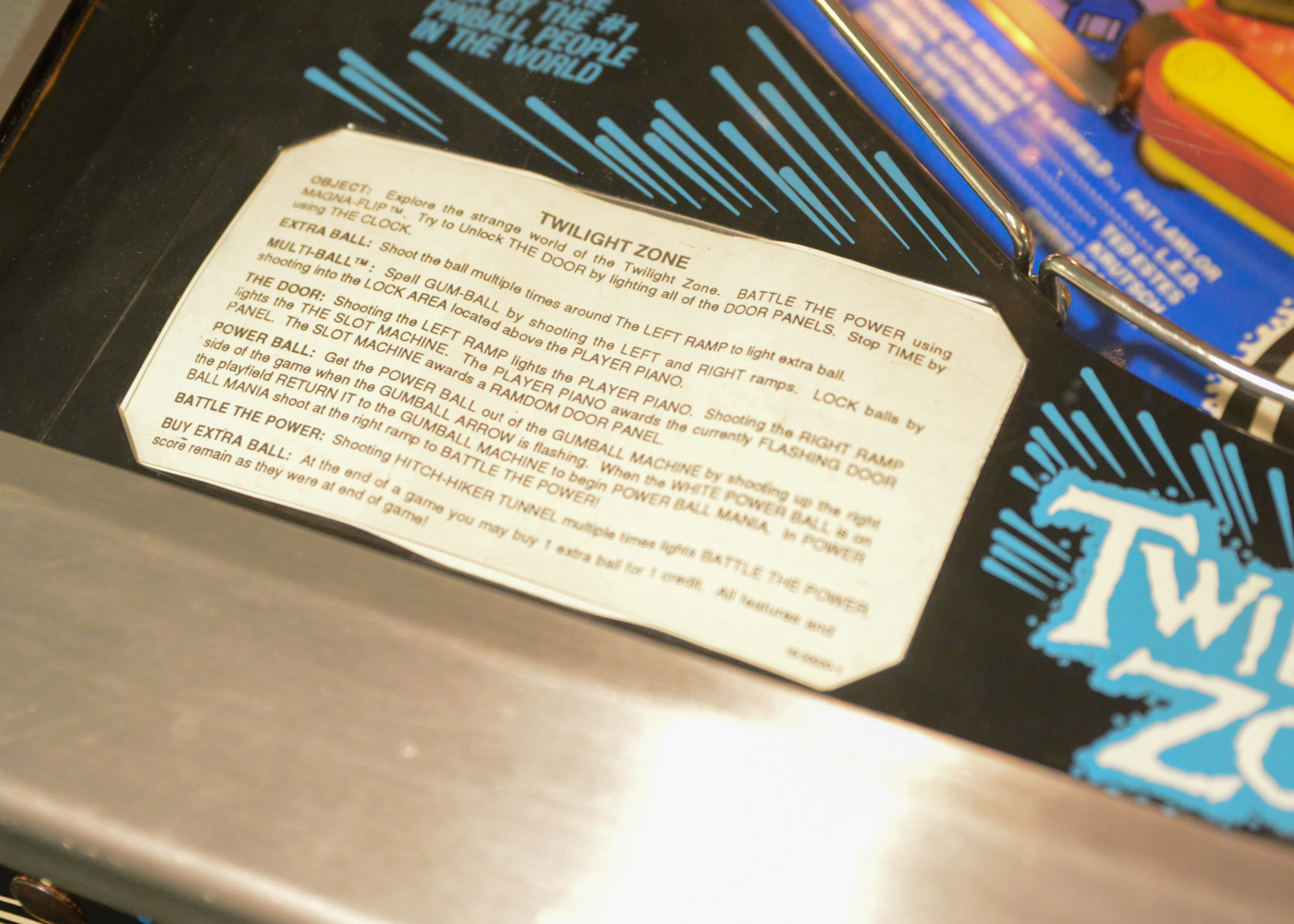 1993 "Twilight Zone" Electronic Pinball Machine by Midway