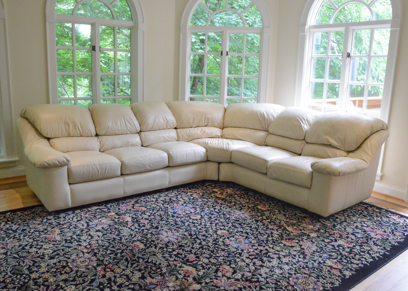 Hancock and Moore Leather Sectional Sofa