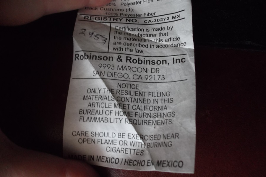 Robinson and Robinson Brown Leather Sofa