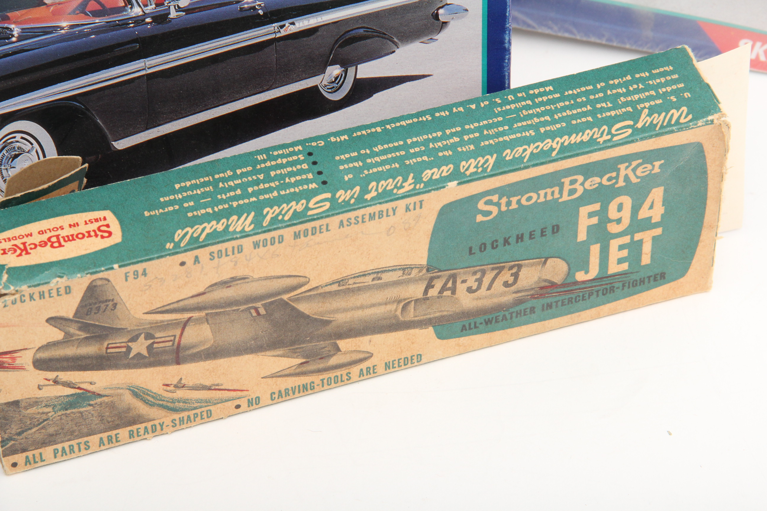 Two 1959 Chevy Impala Monogram Kits and StromBecKer Lockheed Kit