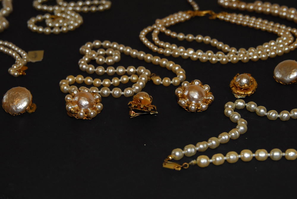 Miriam Haskell Faux Pearl Costume Jewelry