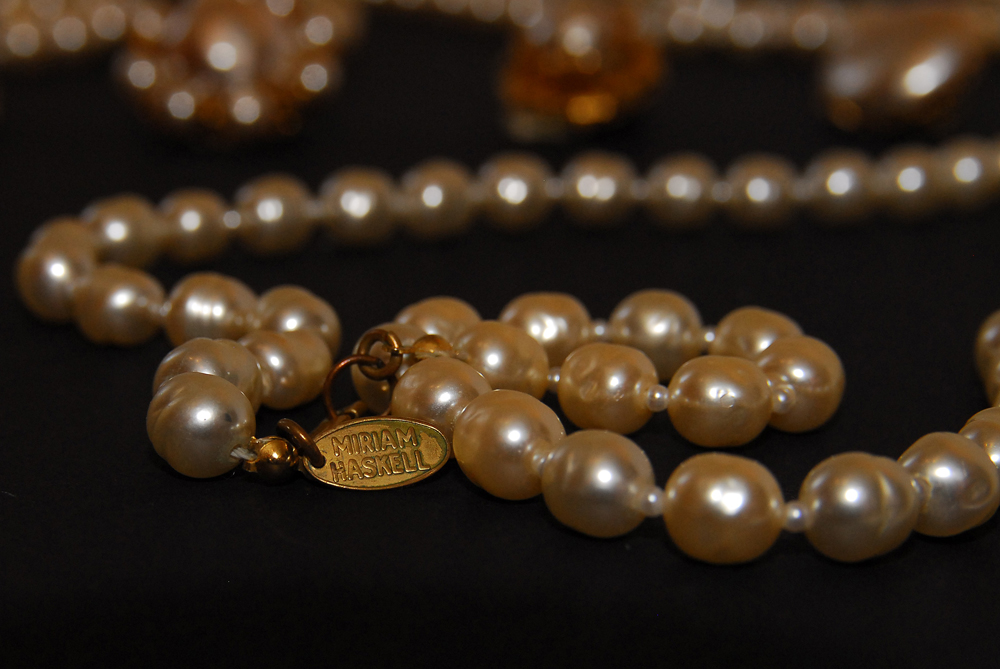 Miriam Haskell Faux Pearl Costume Jewelry