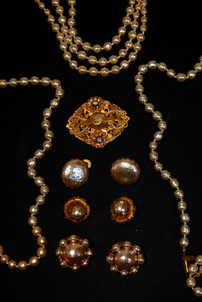 Miriam Haskell Faux Pearl Costume Jewelry