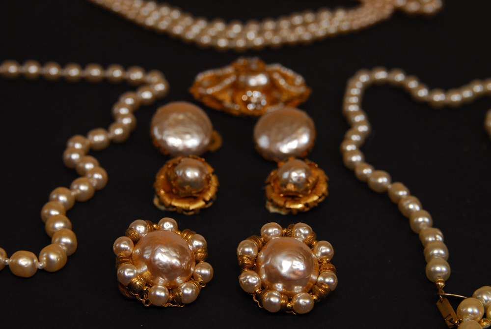 Miriam Haskell Faux Pearl Costume Jewelry