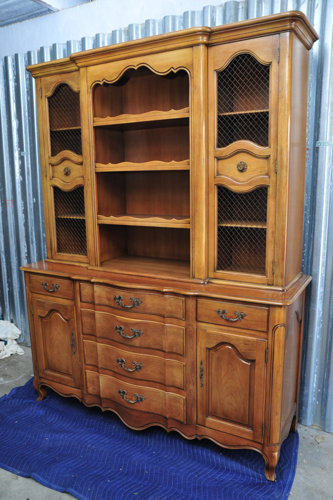 Vintage French Provincial Style China Cabinet by Fancher