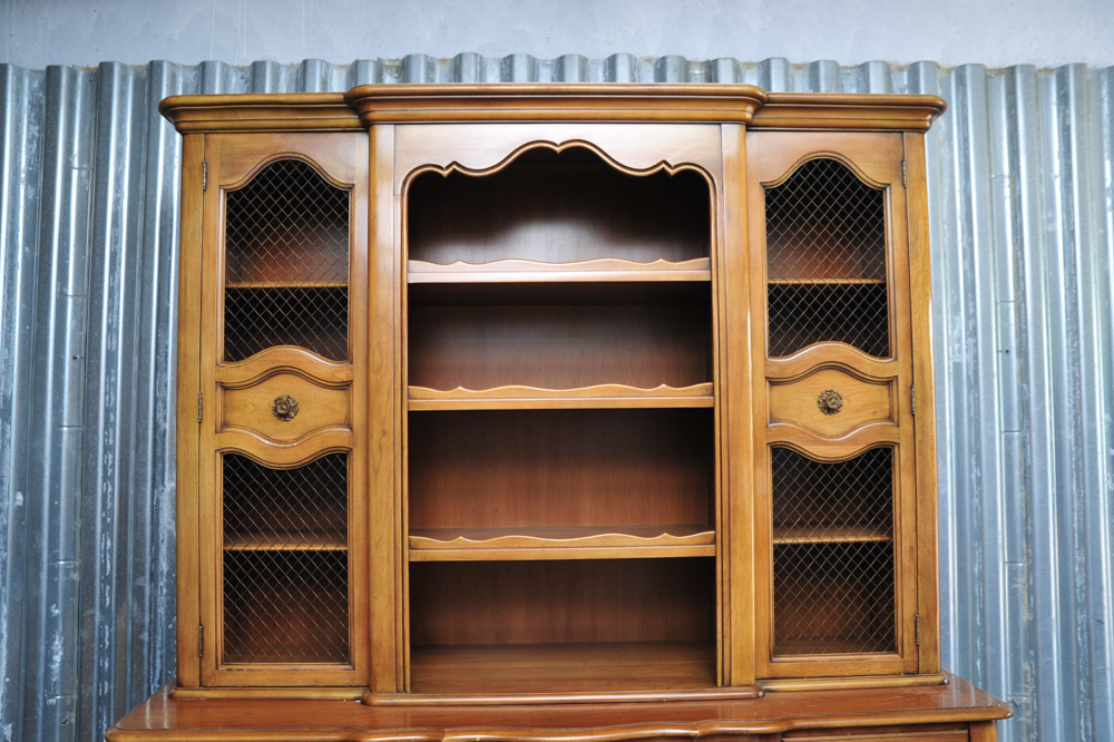 Vintage French Provincial Style China Cabinet by Fancher