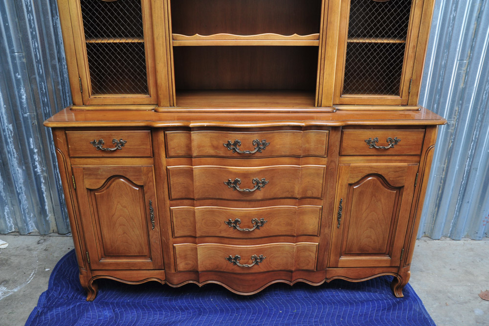 Vintage French Provincial Style China Cabinet by Fancher