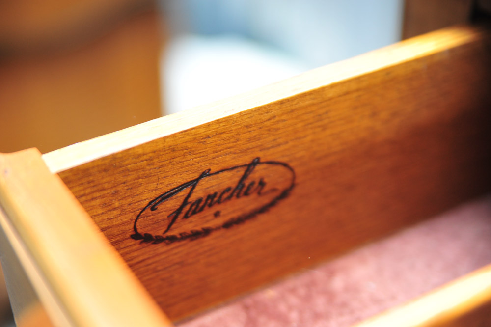 Vintage French Provincial Style China Cabinet by Fancher