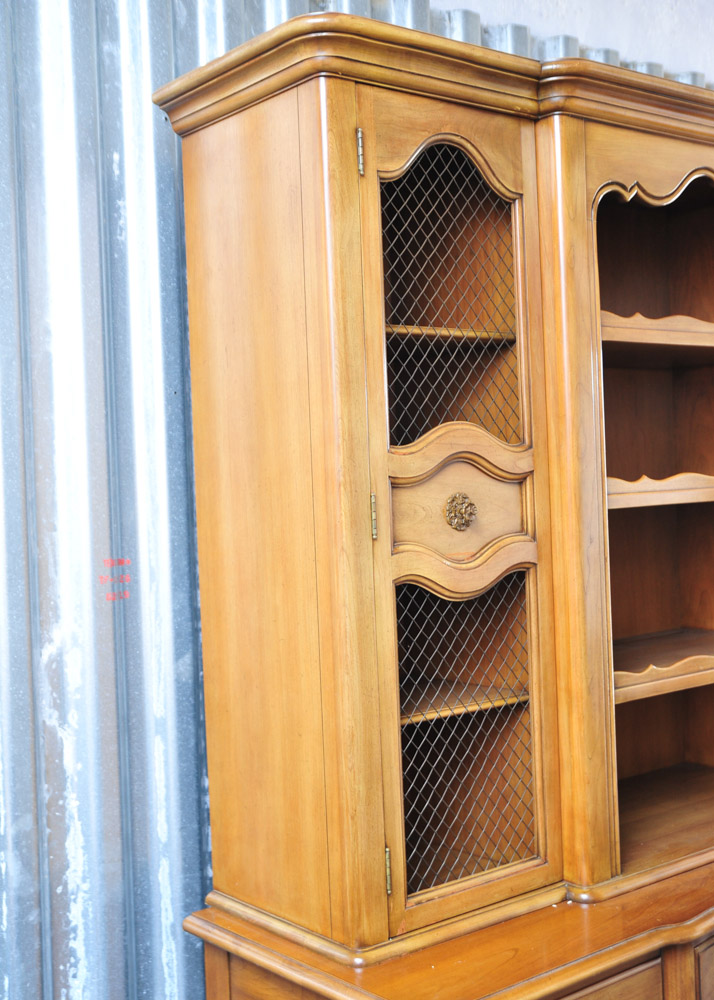 Vintage French Provincial Style China Cabinet by Fancher