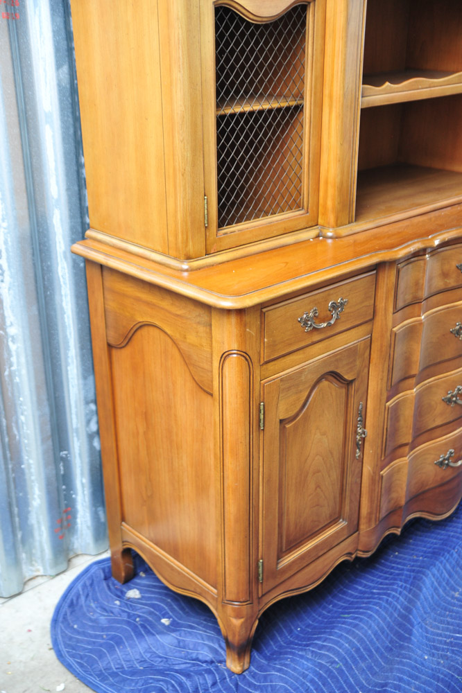 Vintage French Provincial Style China Cabinet by Fancher