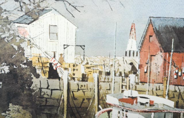 Offset Lithograph 653/1500 of a Harbor Scene by James Colway