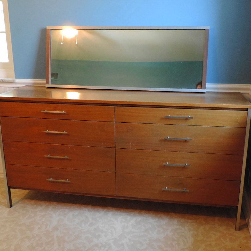 Fabulous Paul McCobb Mid Century Modern Dresser and Mirror