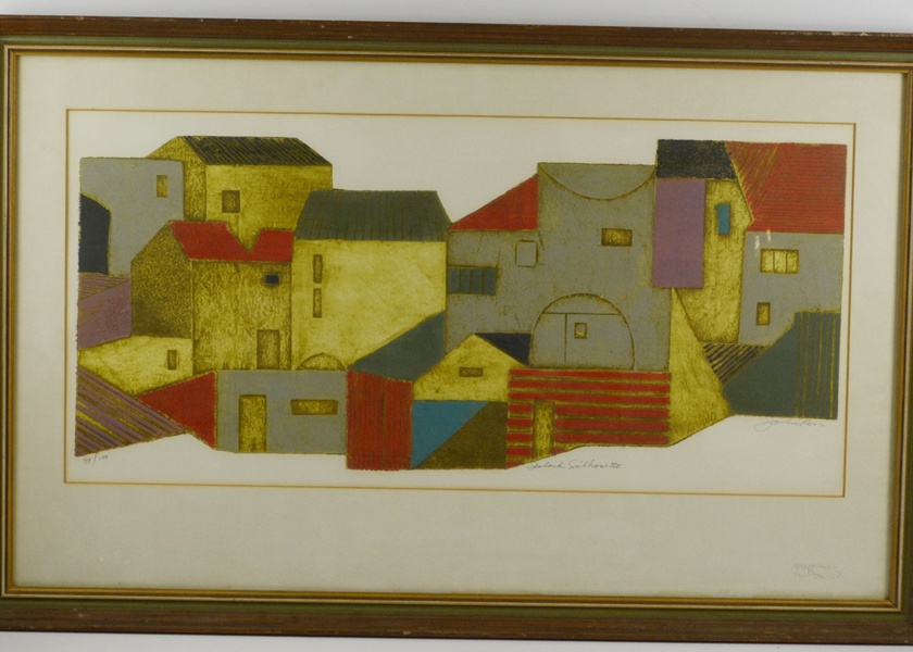 John Ross Limited Edition "Island Silhouette" Collagraph