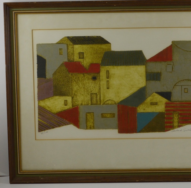 John Ross Limited Edition "Island Silhouette" Collagraph