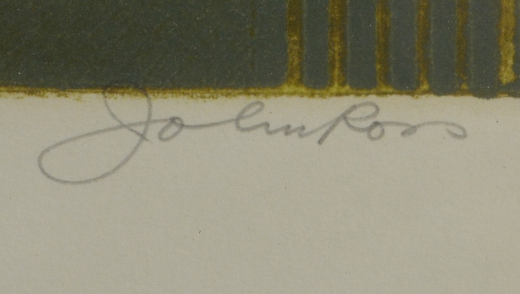 John Ross Limited Edition "Island Silhouette" Collagraph