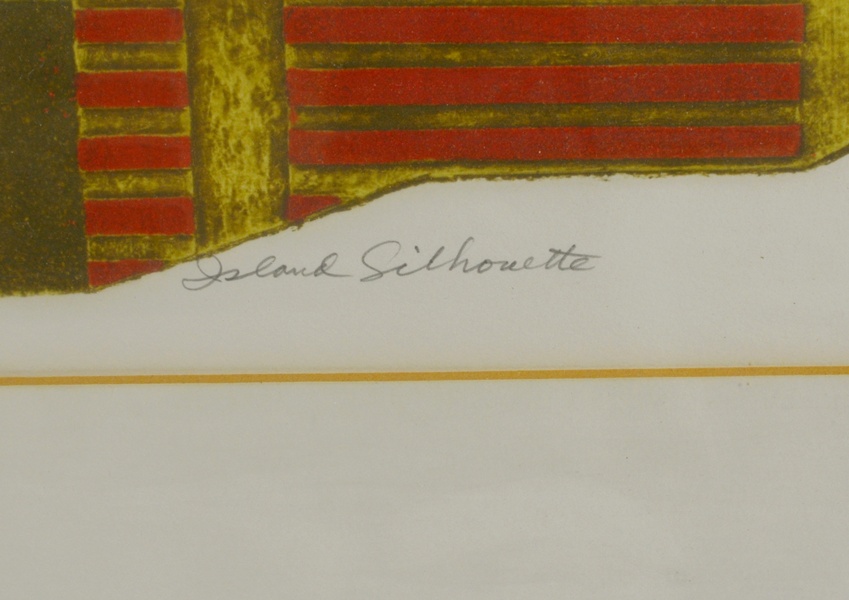 John Ross Limited Edition "Island Silhouette" Collagraph