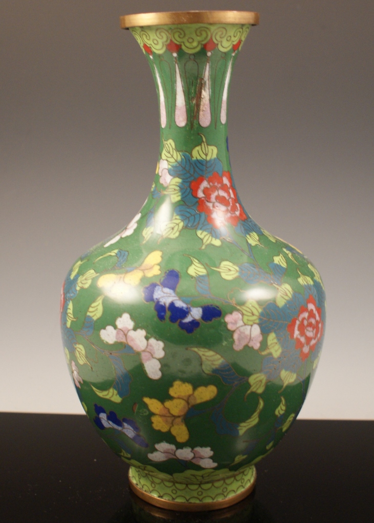 Early 20th Century Chinese Cloisonne Phoenix Vase