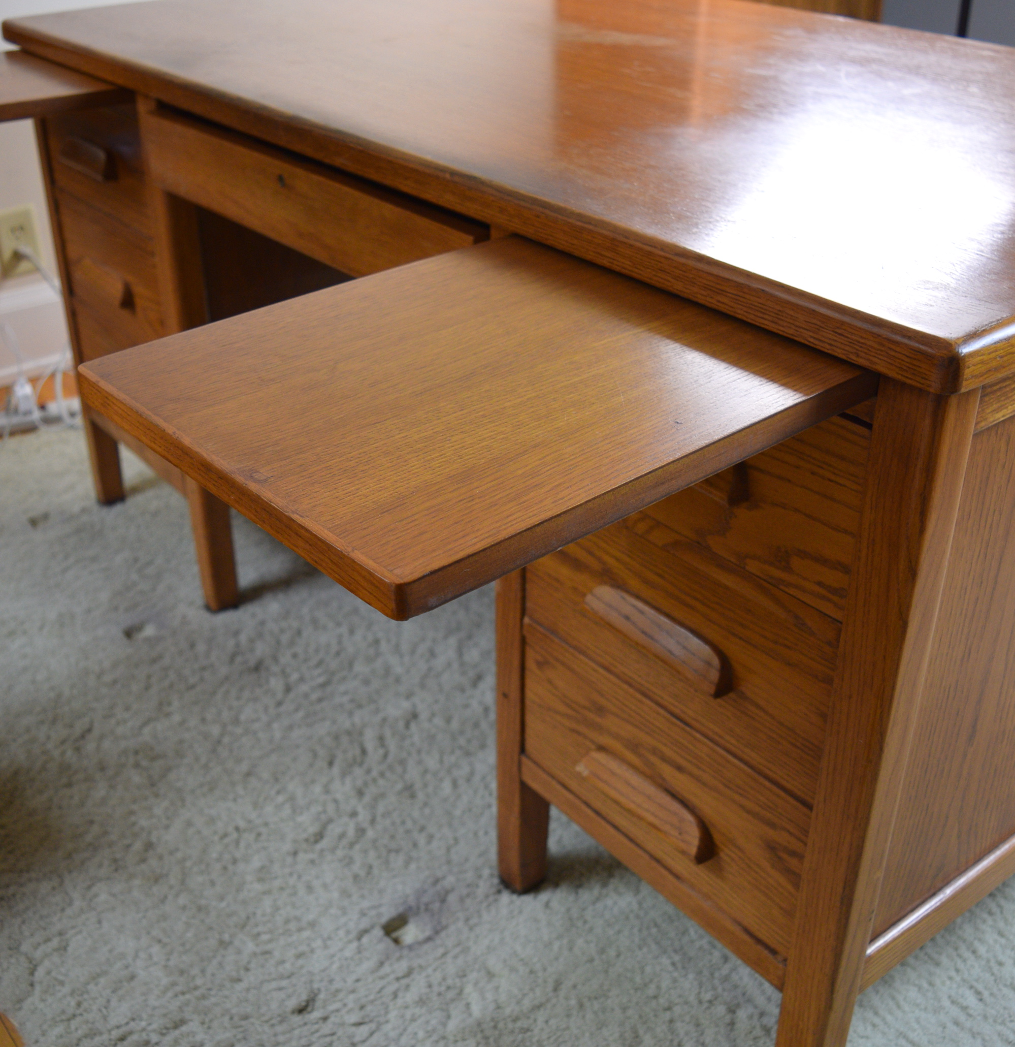 Vintage Oak Desk and Chair