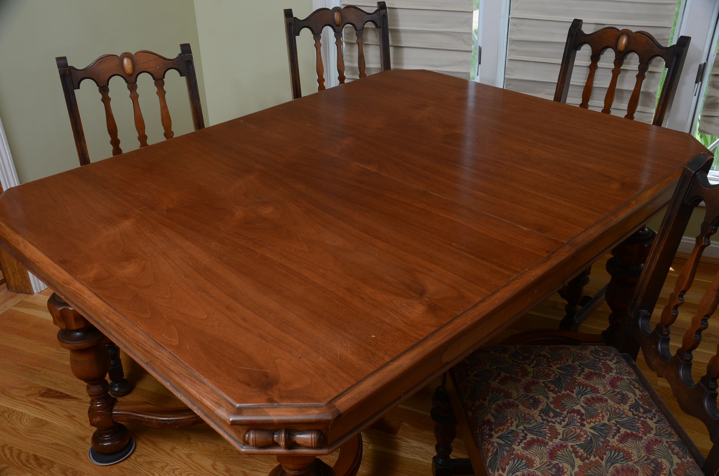 Jacobean Style Dining Room Table and Chairs