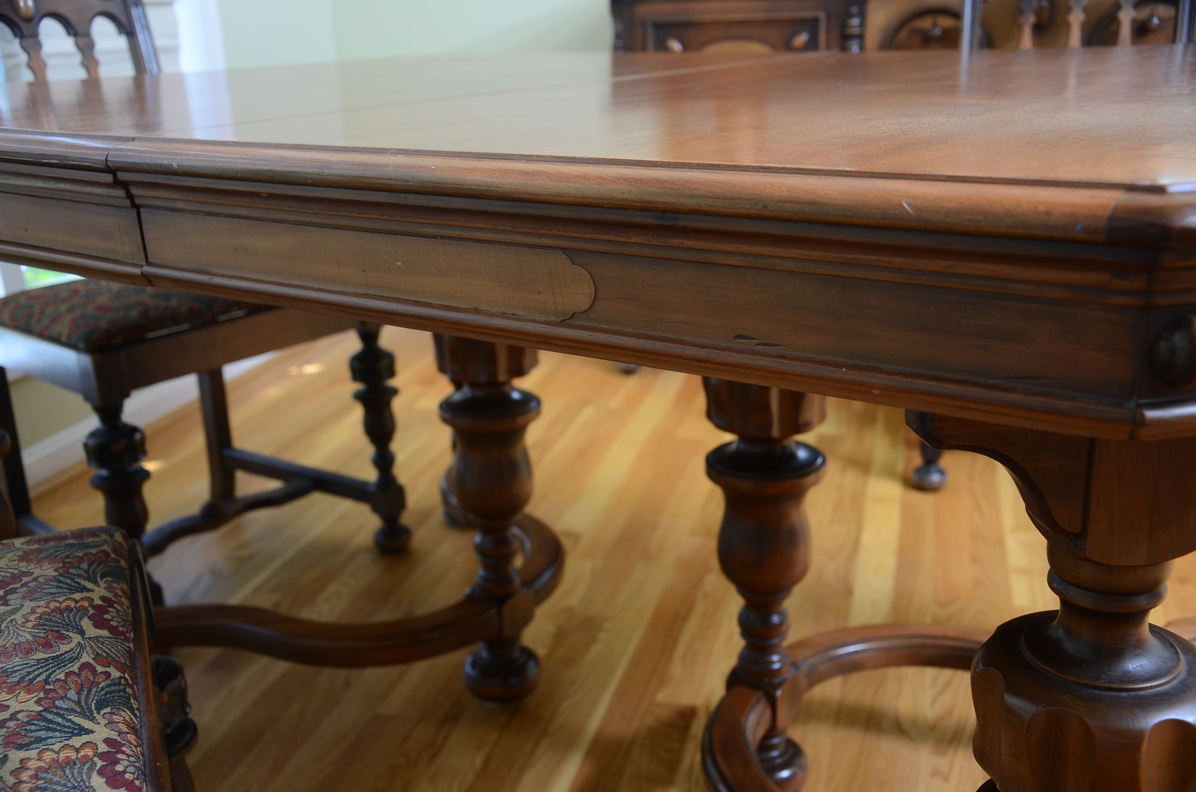 Jacobean Style Dining Room Table and Chairs