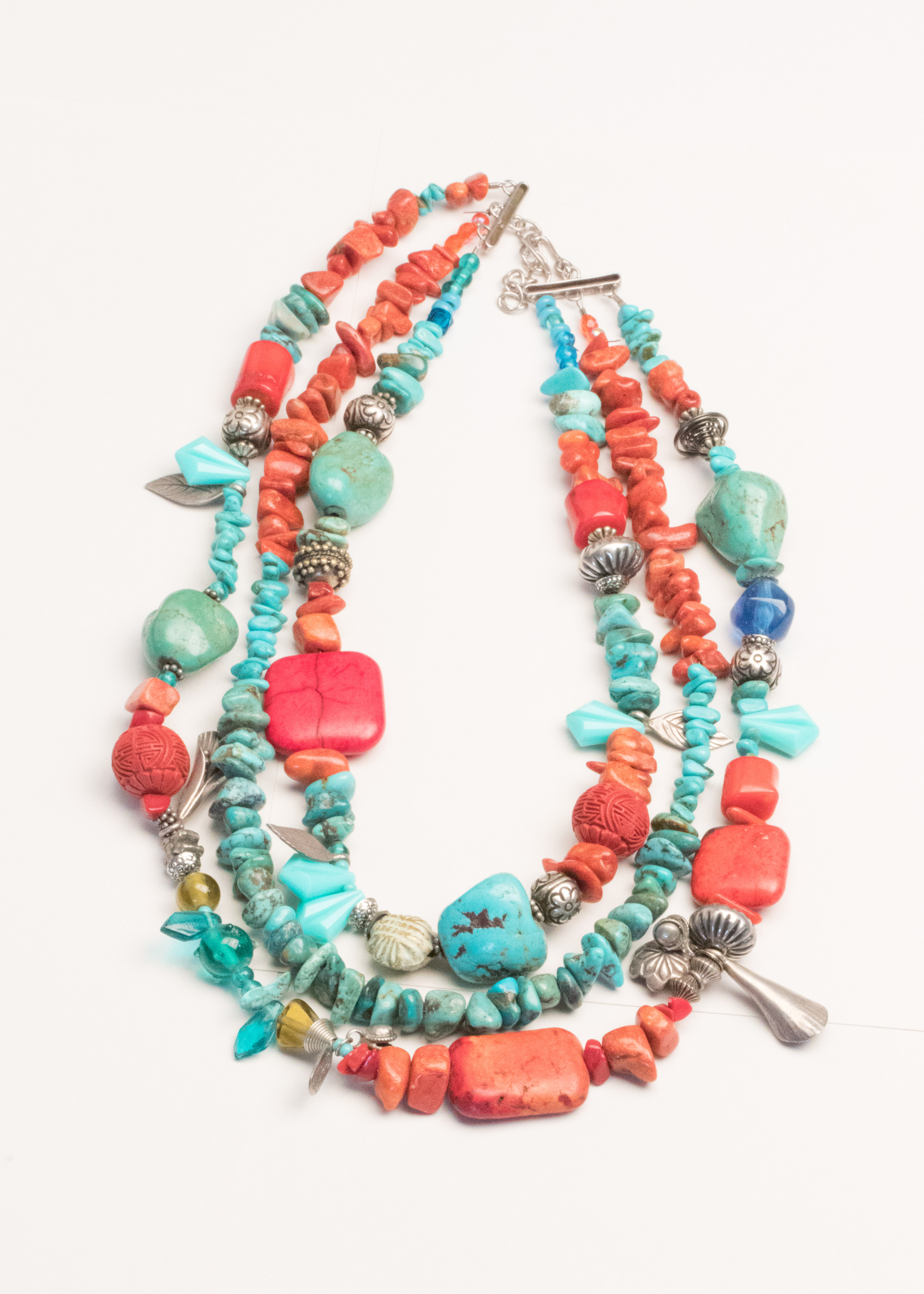 Assortment of Stone and and Gold Tone Costume Jewelry