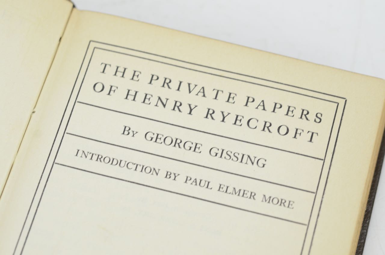 1918 Edition of "The Private Papers of Henry Ryecroft"
