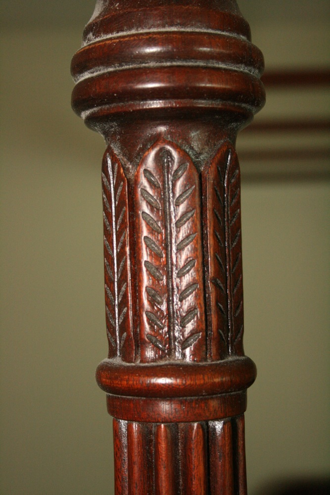 Four Poster Rice Carved Canopy Bed