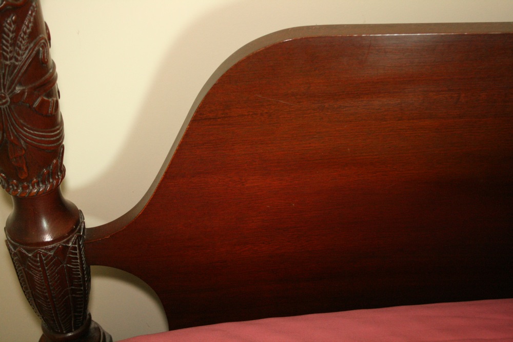 Four Poster Rice Carved Canopy Bed