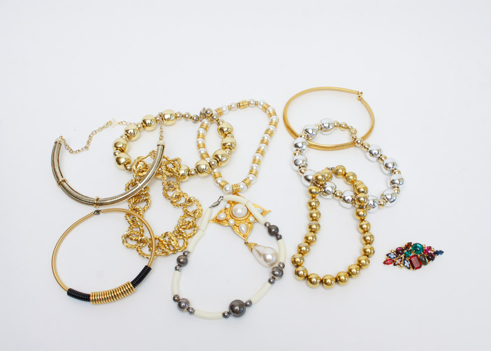 Bold Gold Toned Costume Jewelry