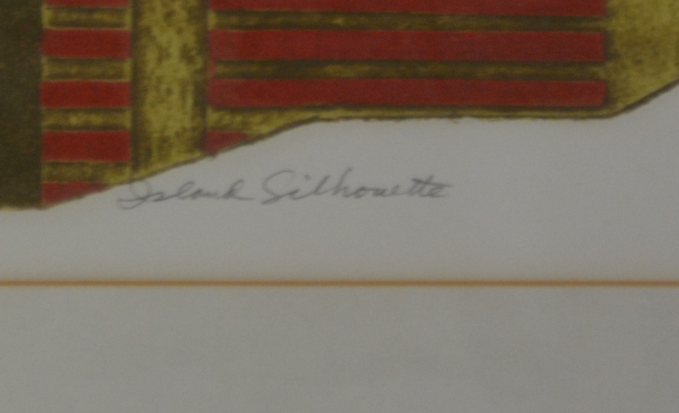 John Ross Limited Edition "Island Silhouette" Collagraph